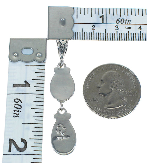 Southwest Turquoise Authentic Sterling Silver Pendant MX63045