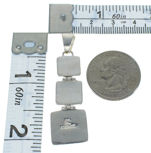 Turquoise Inlay Sterling Silver Pendant MX63057