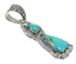 Southwest Genuine Sterling Silver Turquoise Flower Pendant MX63097