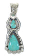 Authentic Sterling Silver Turquoise Flower Pendant MX63098