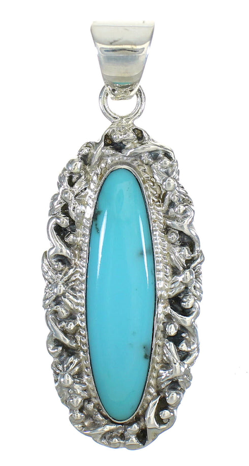 Turquoise Southwest Sterling Silver Pendant MX63130