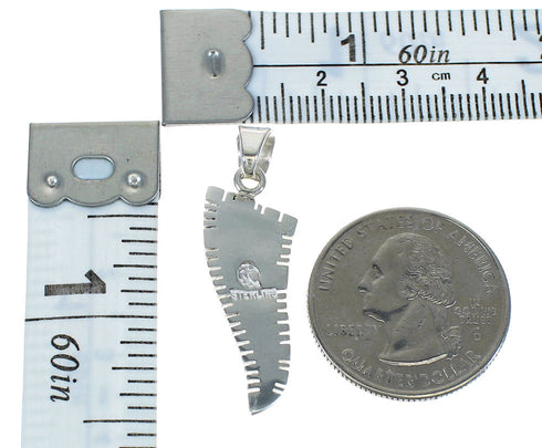 Southwest Sterling Silver Turquoise Inlay Pendant MX63132