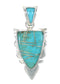 Turquoise Inlay Southwest Silver Pendant MX63141