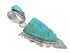 Turquoise Inlay Southwest Silver Pendant MX63141