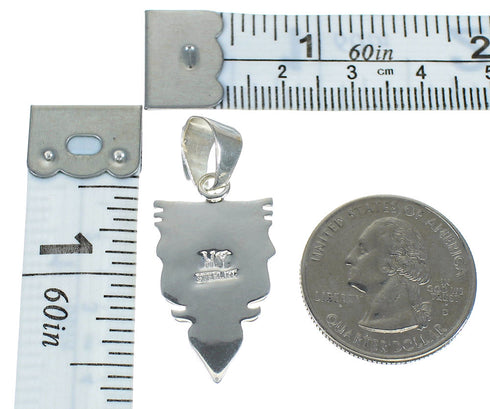 Turquoise Inlay Southwest Silver Pendant MX63141