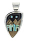 Southwest Silver Native American Village Or Pueblo Design Multicolor Pendant MX64204