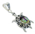Native American Pueblo Design Silver Multicolor Inlay Turtle Pendant MX64304