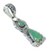 Turquoise Silver Flower Pendant MX62703