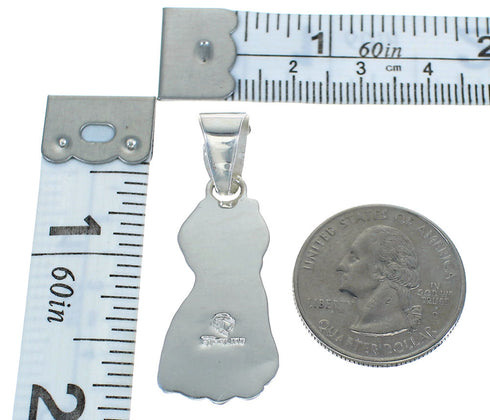 Turquoise Silver Flower Pendant MX62703