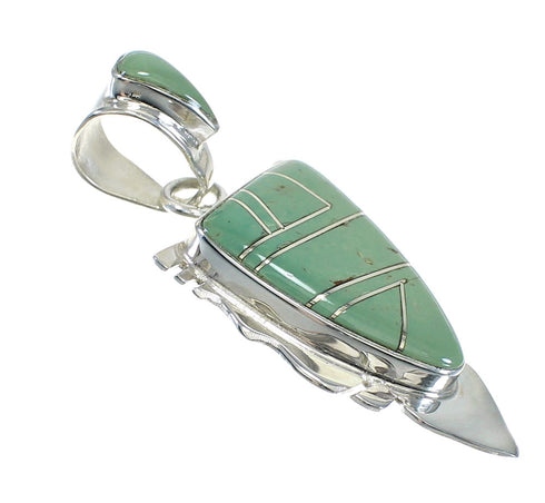 Sterling Silver Turquoise Inlay Pendant MX62718