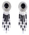 Genuine Sterling Silver Jewelry Onyx Concho Earrings CE5O