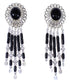 Genuine Sterling Silver Jewelry Onyx Concho Earrings CE5O