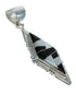 Jet And Mother Of Pearl Sterling Silver Pendant MX62565