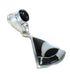 Mother Of Pearl And Jet Silver Pendant MX62581