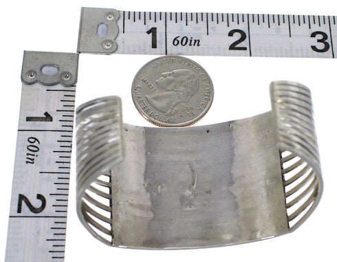 Genuine Sterling Silver And Opal Zuni Cuff Bracelet VX64665