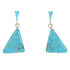Southwest Sterling Silver Turquoise Post Dangle Earrings MX63273