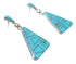 Southwest Sterling Silver Turquoise Post Dangle Earrings MX63273