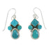 Sterling Silver And Turquoise Southwest Hook Dangle Earrings MX63437