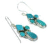 Sterling Silver And Turquoise Southwest Hook Dangle Earrings MX63437