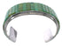 Heavy Sterling Silver Turquoise Inlay Cuff Bracelet Jewelry VX63348