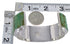 Heavy Sterling Silver Turquoise Inlay Cuff Bracelet Jewelry VX63348