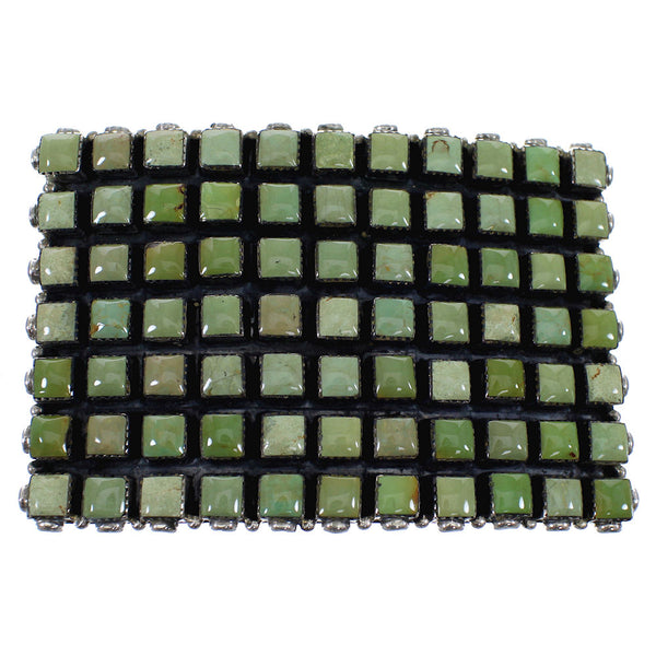 Sterling Silver Southwestern Turquoise Belt Buckle AX78243