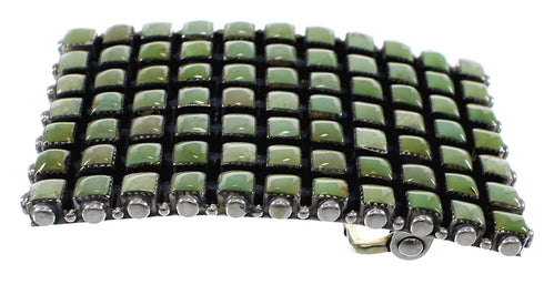 Sterling Silver Southwestern Turquoise Belt Buckle AX78243