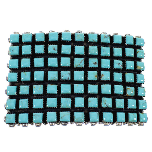 Genuine Sterling Silver Turquoise Belt Buckle AX78255