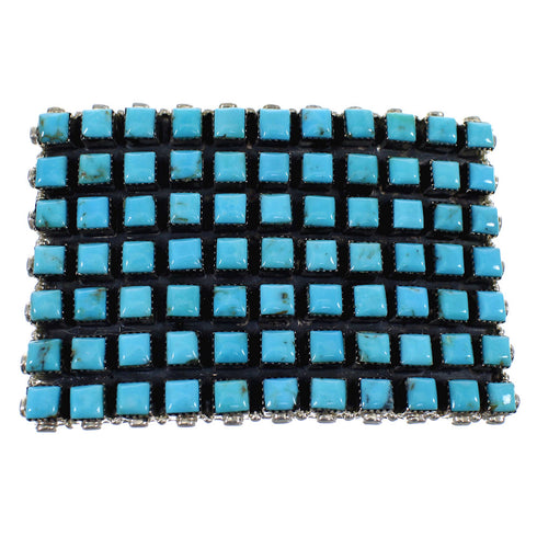 Turquoise Genuine Sterling Silver Belt Buckle AX78256