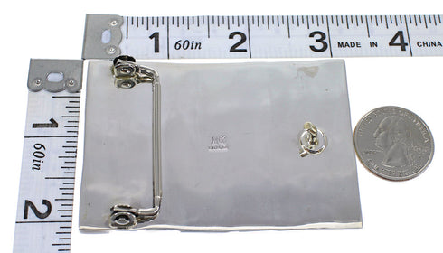 Turquoise Genuine Sterling Silver Southwestern Belt Buckle AX78258