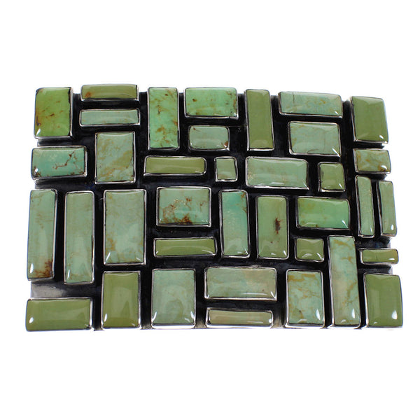 Turquoise Authentic Sterling Silver Southwestern Belt Buckle AX78259
