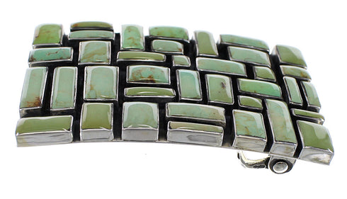 Turquoise Authentic Sterling Silver Southwestern Belt Buckle AX78259