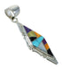Silver Multicolor Inlay Jewelry Pendant MX65524