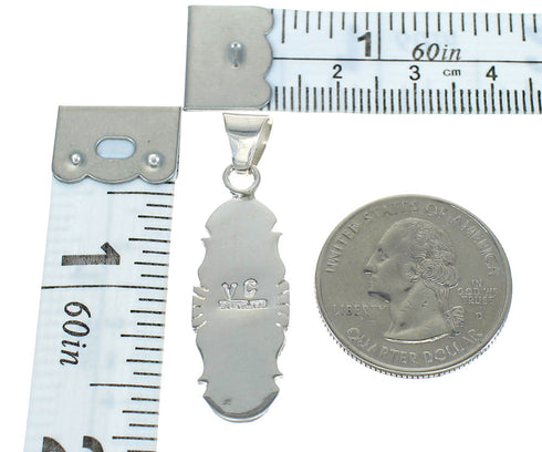 Southwest Authentic Sterling Silver Multicolor Jewelry Pendant MX65542