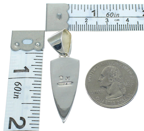 Genuine Sterling Silver Multicolor Inlay Southwest Jewelry Pendant MX65560