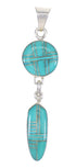 Southwest Multicolor Sterling Silver Reversible Pendant MX65582