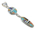 Southwest Multicolor Sterling Silver Reversible Pendant MX65582