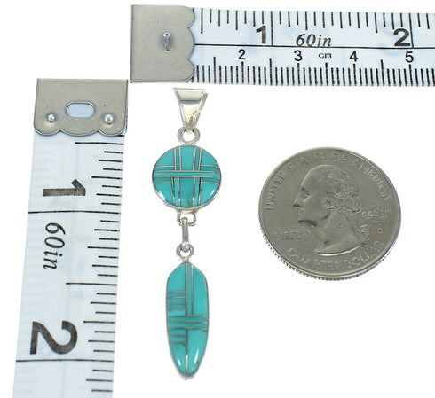 Southwest Multicolor Sterling Silver Reversible Pendant MX65582
