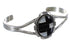 Southwest Sterling Silver Black Jade And Mother Of Pearl Bracelet VX64069
