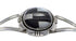Southwest Sterling Silver Black Jade And Mother Of Pearl Bracelet VX64069