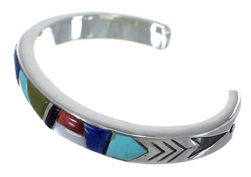 Multicolor Genuine Sterling Silver Southwest Bracelet VX63202