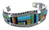 Multicolor Southwest Sterling Silver Substantial Bracelet VX63236