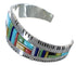 Multicolor Southwest Sterling Silver Substantial Bracelet VX63236