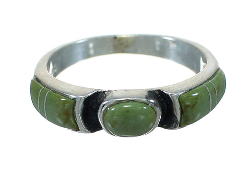 Authentic Sterling Silver And Turquoise Ring Size 6-3/4 VX64054