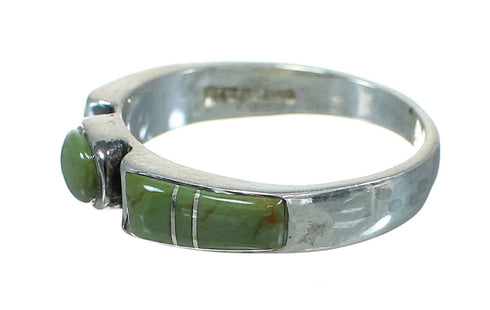 Authentic Sterling Silver And Turquoise Ring Size 6-3/4 VX64054