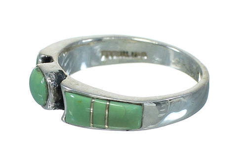 Sterling Silver And Turquoise Southwest Jewelry Ring Size 6 VX64089