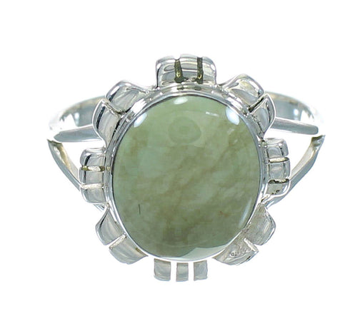 Turquoise Authentic Sterling Silver Ring Size 6-1/2 VX64206