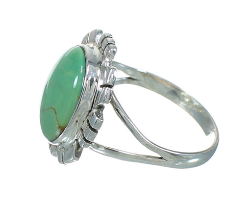 Turquoise And Silver Southwest Ring Size 8-3/4 VX64136