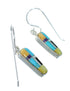 Southwestern Multicolor Sterling Silver Hook Dangle Earrings WX78637