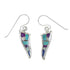 Southwestern Multicolor Authentic Sterling Silver Hook Dangle Earrings WX78864